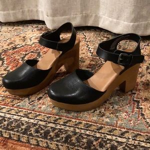 ABBA inspired Swedish sandal clog pump platform
